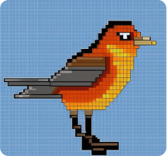 bird pixel art